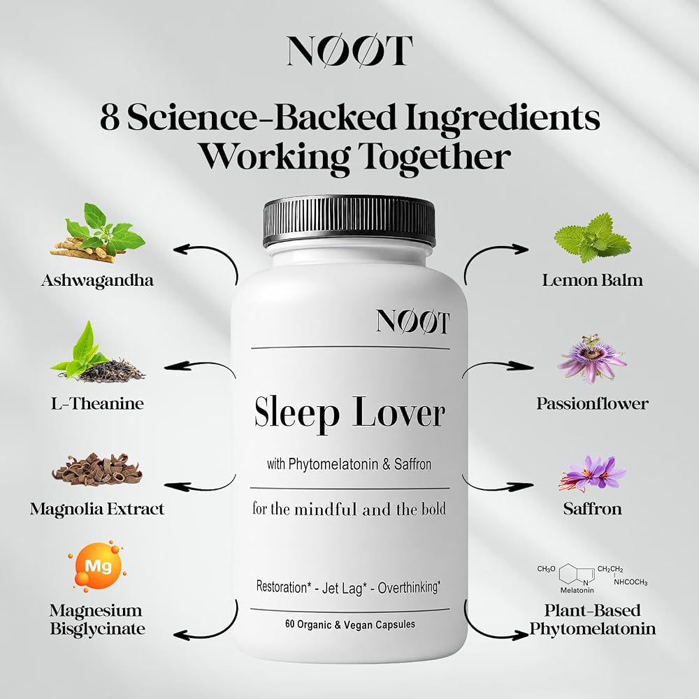 NØØT Sleep Lover Supplement for Sleep Support - 60 Capsules - image 5