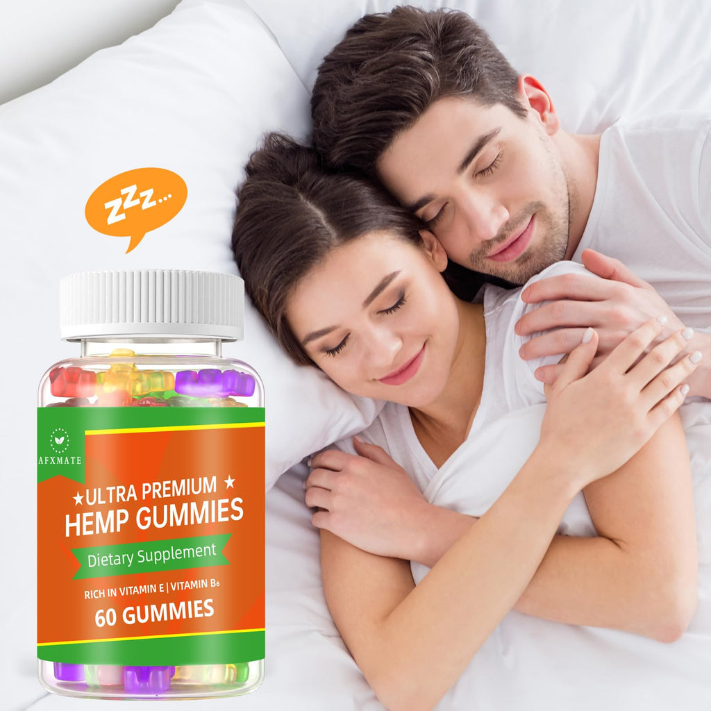 AFXMATE Hemp Gummies Omega 3-6-9 for Relaxation - 120 Gummies - image 5