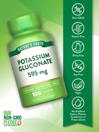 Nature's Truth Potassium Gluconate 595mg - 100 Caplets - image 3