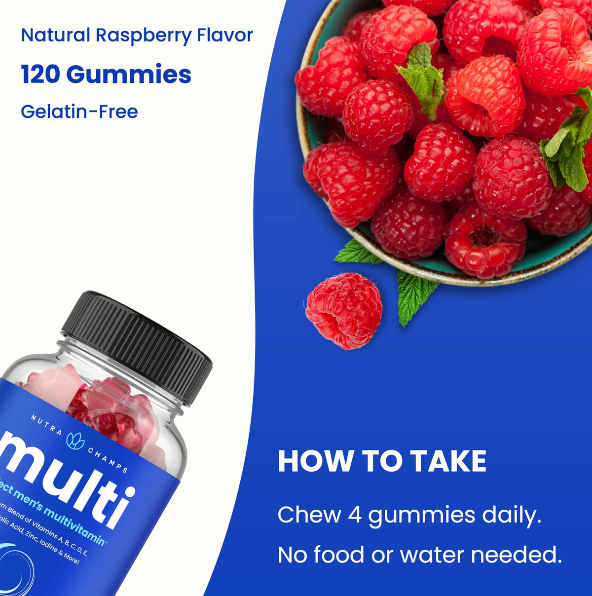 NutraChamps Multivitamin for Men Gummies - 120 Count - image 4