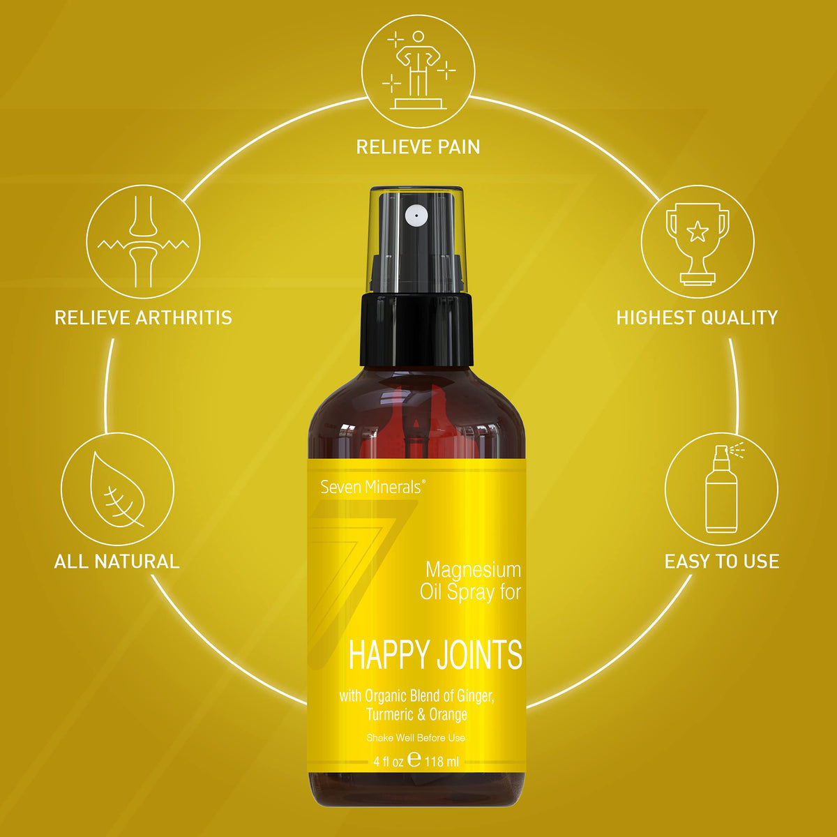 Seven Minerals Magnesium Happy Joints Spray - 4 fl oz - image 3