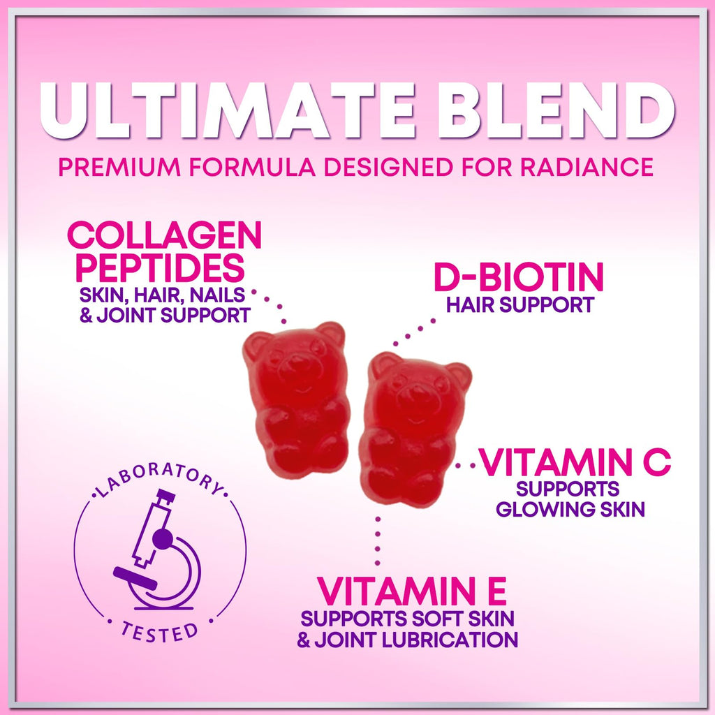 Hello Lovely! Collagen Gummies with Biotin for Hair, Skin & Nails - 60 Gummies - image 3
