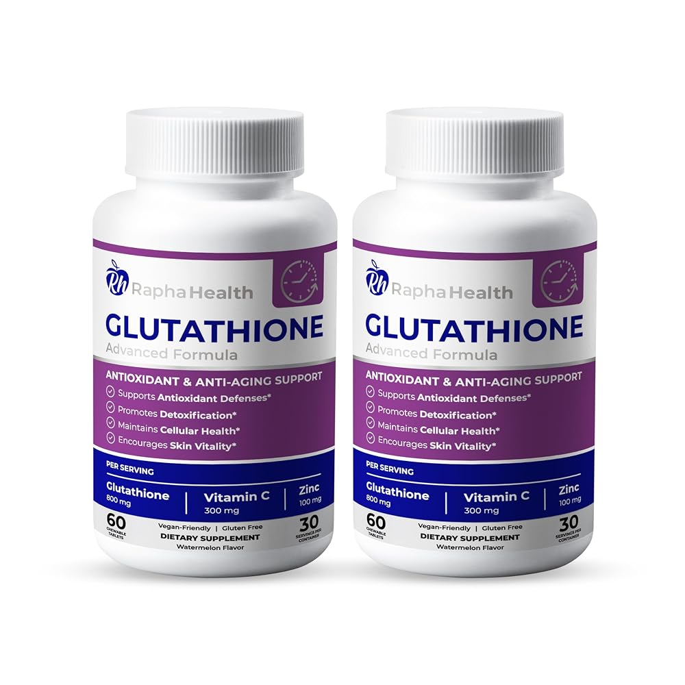 RAPHA HEALTH - Glutathione Enhanced with Vitamin C & Zinc