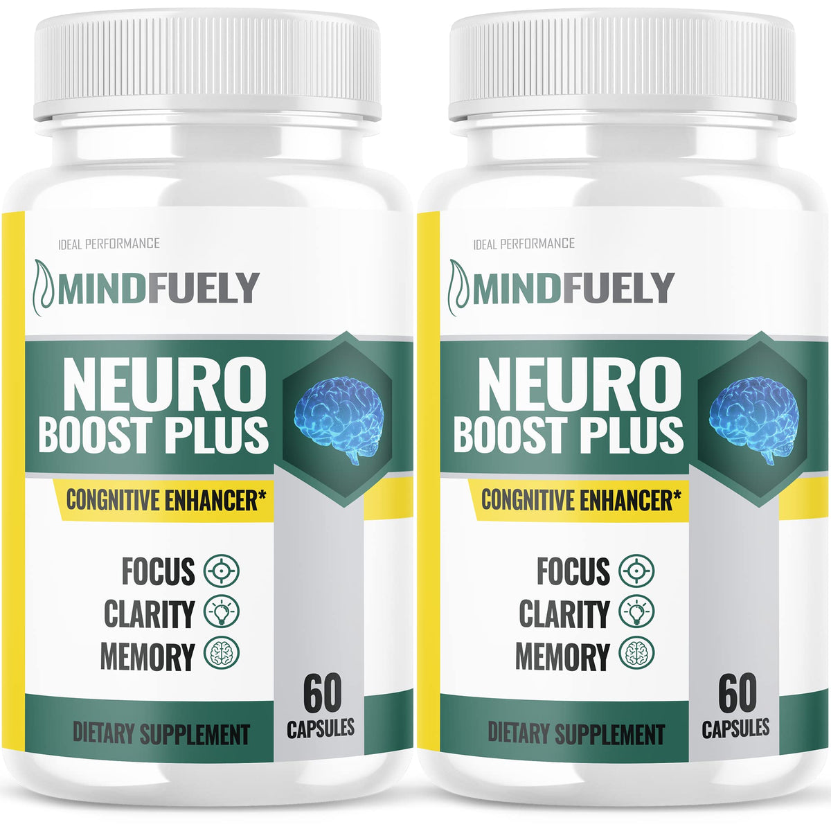 IDEAL PERFORMANCE Neuro Boost Plus Cognitive Brain Formula - 120 Capsules
