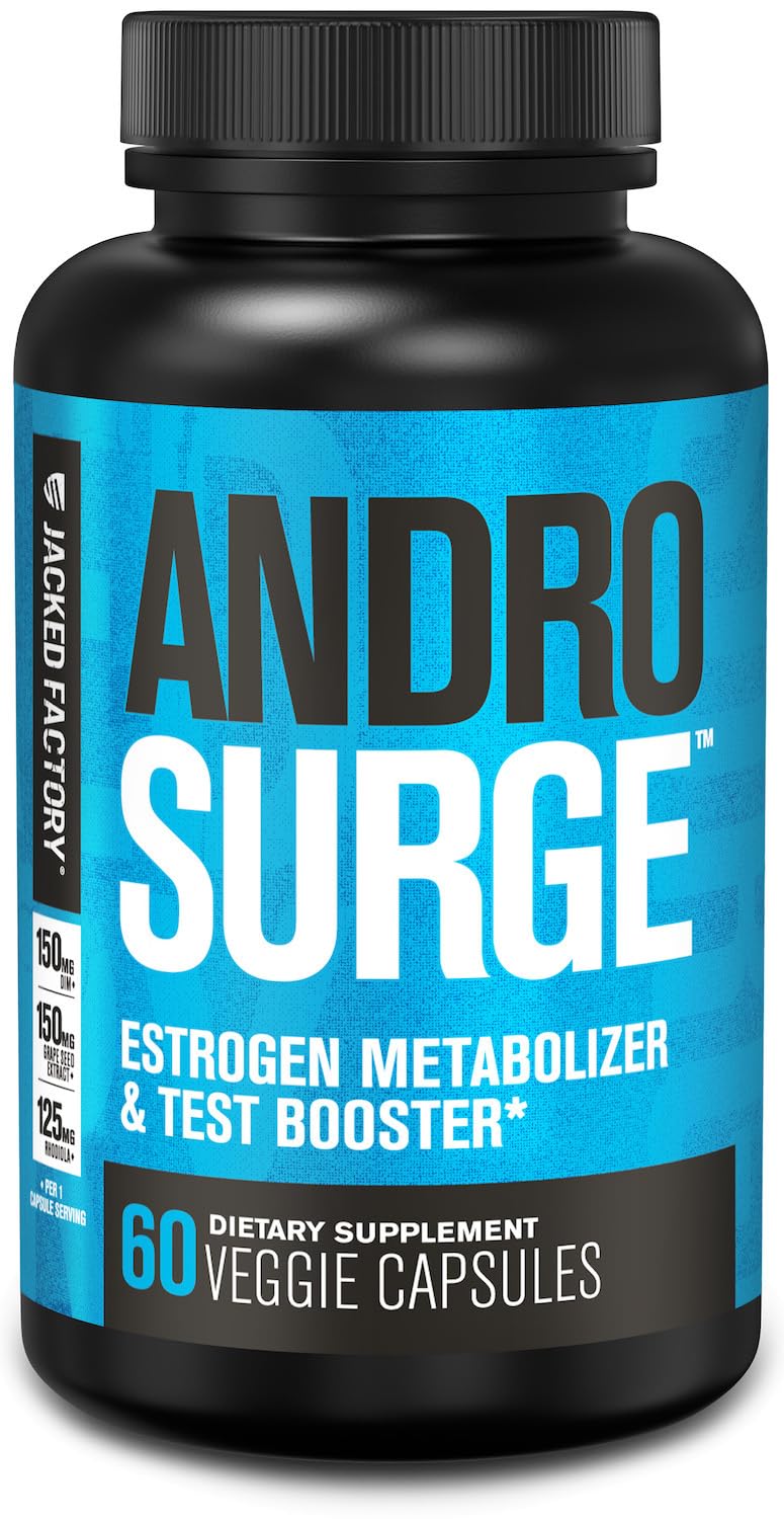 Jacked Factory Androsurge Testosterone Booster for Men - 60 Capsules