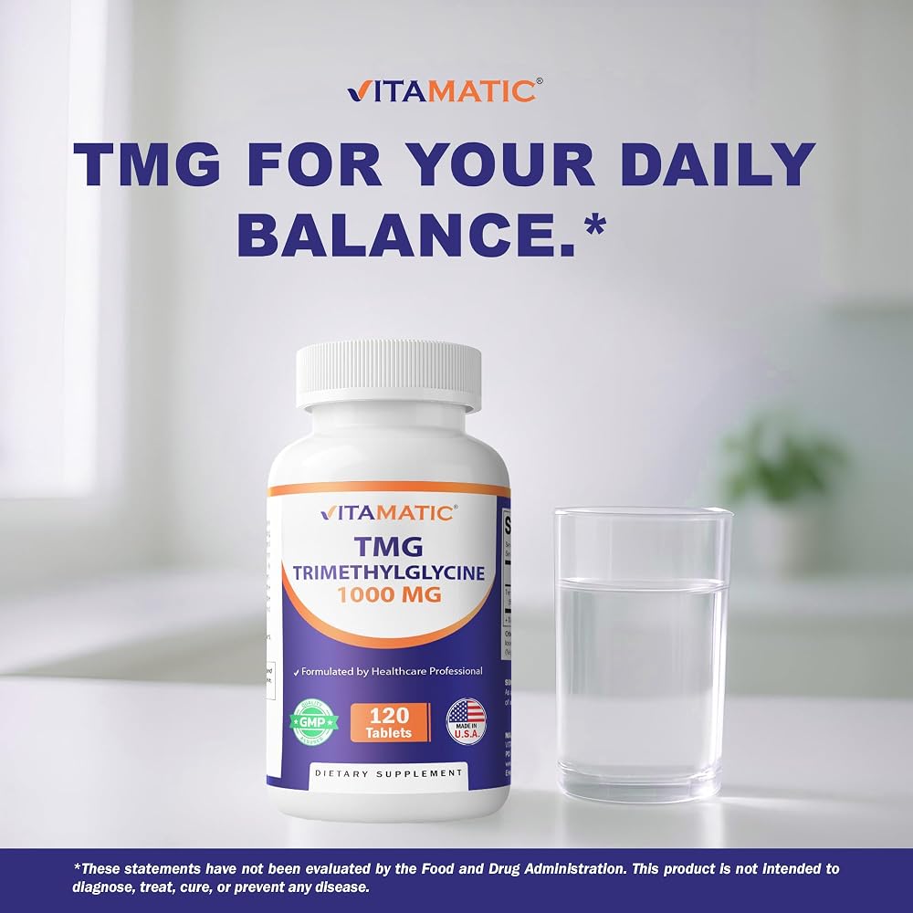 Vitamatic TMG Supplements 1000mg - Trimethylglycine - Betaine