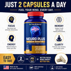 healblend Neuro Plus Focus Booster Brain Support - 120 Capsules - image 3