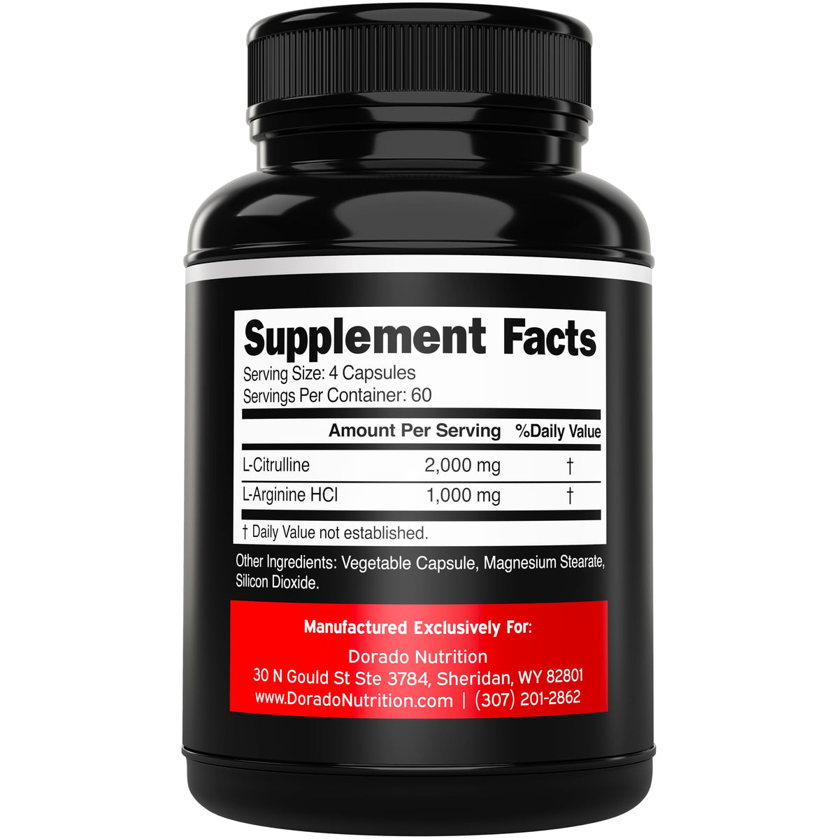DORADO NUTRITION L-Arginine L-Citrulline 3000mg - 240 Capsules - image 2