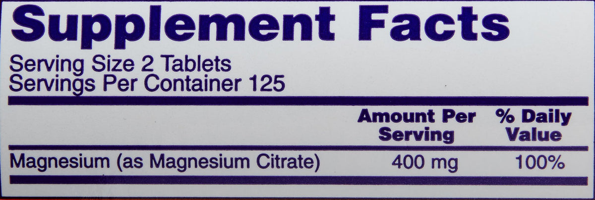 Now Foods Magnesium Citrate 200 mg - 250 Tablets - image 3