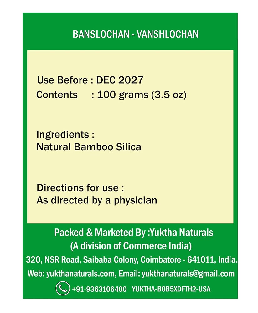 Yuktha Naturals Bamboo Silica Powder - 100g - image 3