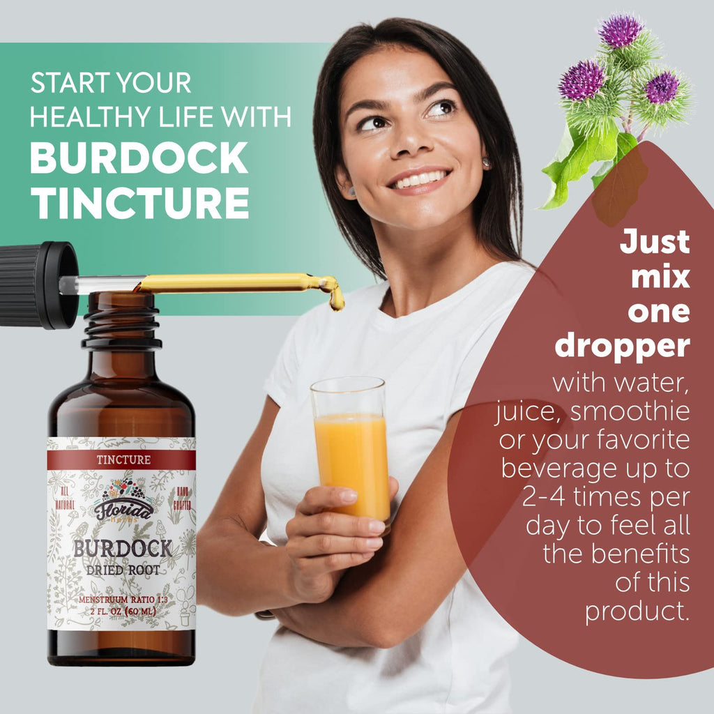 FLORIDA HERBS Burdock Tincture Organic Extract - 2 oz - image 2