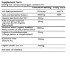 Green Organic Supplements Vitamin B12 & Folic Acid Complete - 90 Capsules - image 3