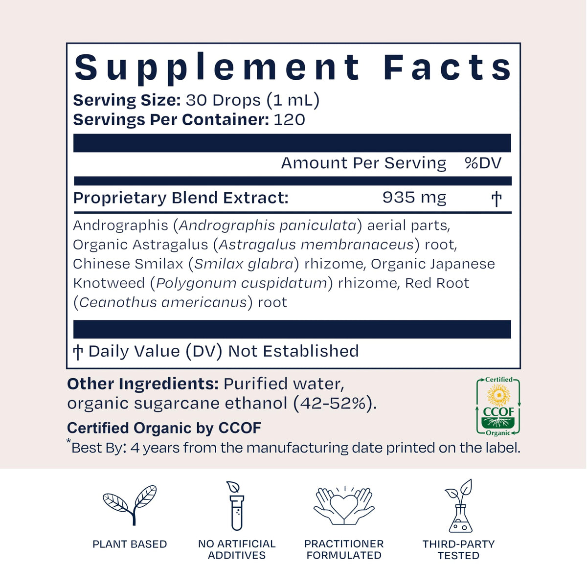 BioPure Quintessence Herbal Extract Immune Support - 120 Servings - image 3