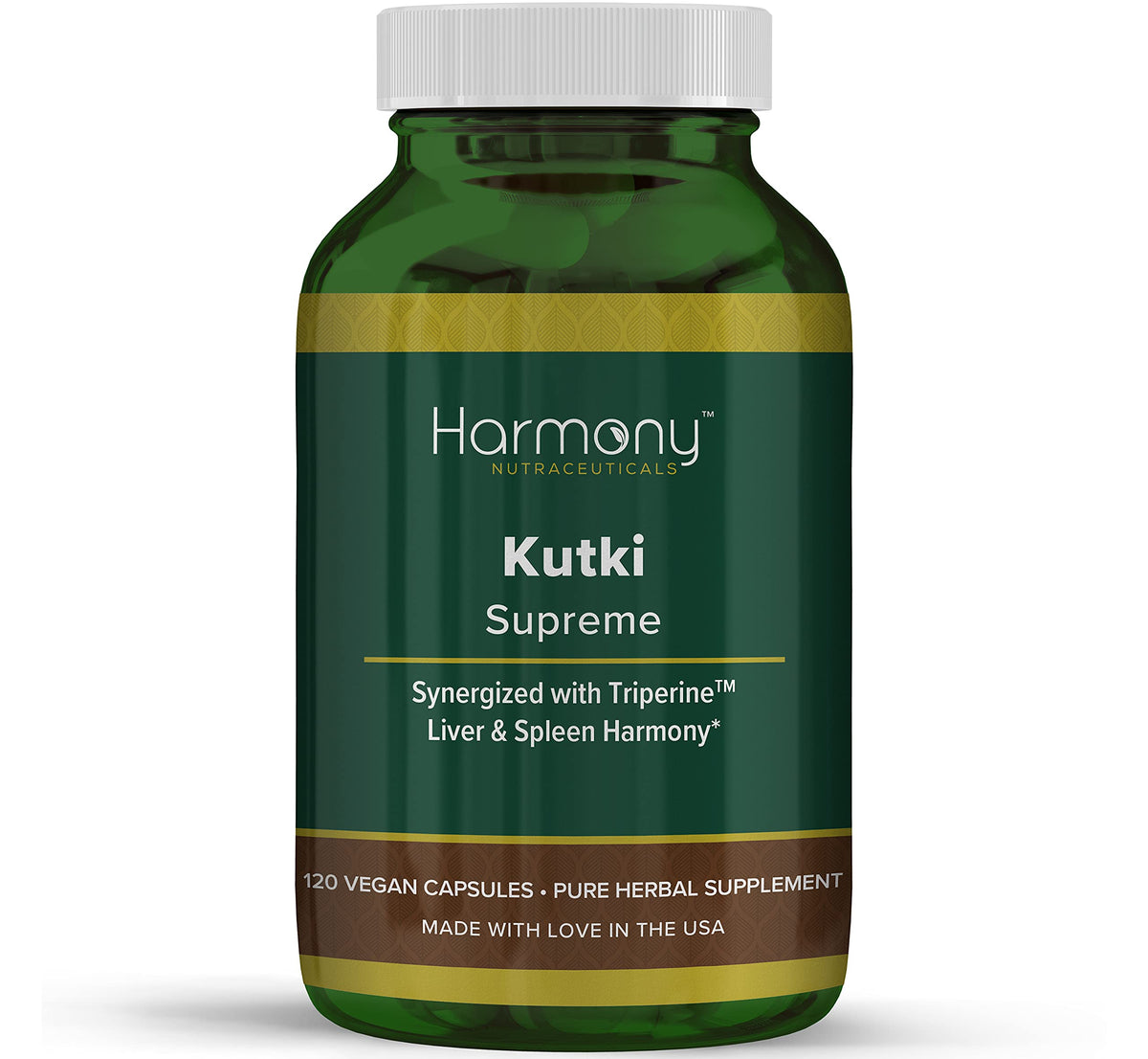 Harmony Nutraceuticals Kutki Supreme Ayurvedic Capsules - 120 Vegan Organic