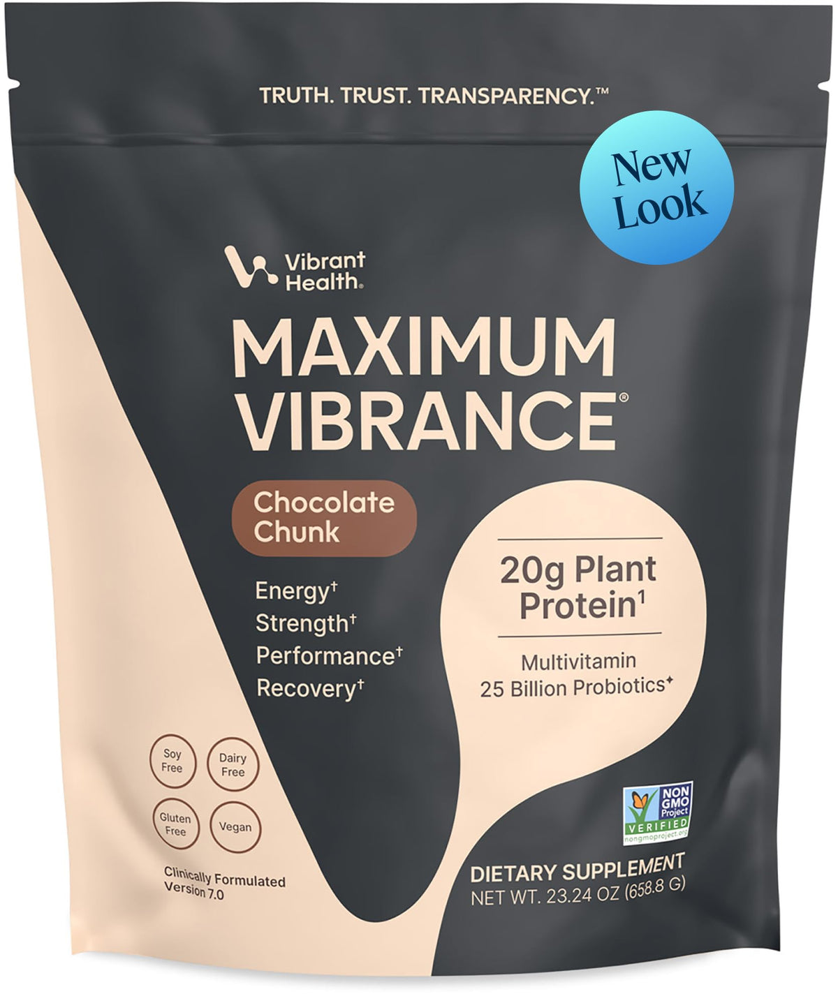 Vibrant Health Maximum Vibrance Chocolate Multi-Supplement Powder - 15 Servings