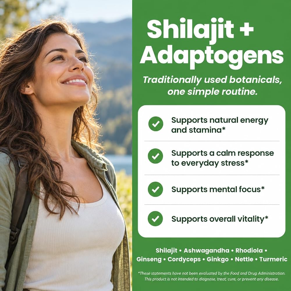 vitaxmin Shilajit Ashwagandha Capsules with Rhodiola & Ginseng - 60 Capsules - image 5