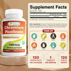 Best Naturals Chromium Picolinate 1000 mcg - 240 Tablets - image 2