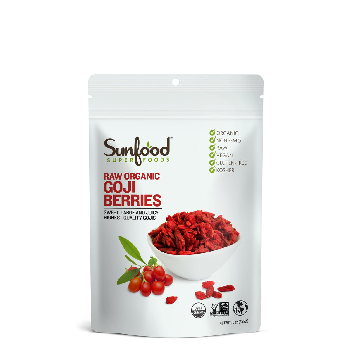 Sunfood Superfoods Raw Organic Goji Berries - 8 oz - image 4