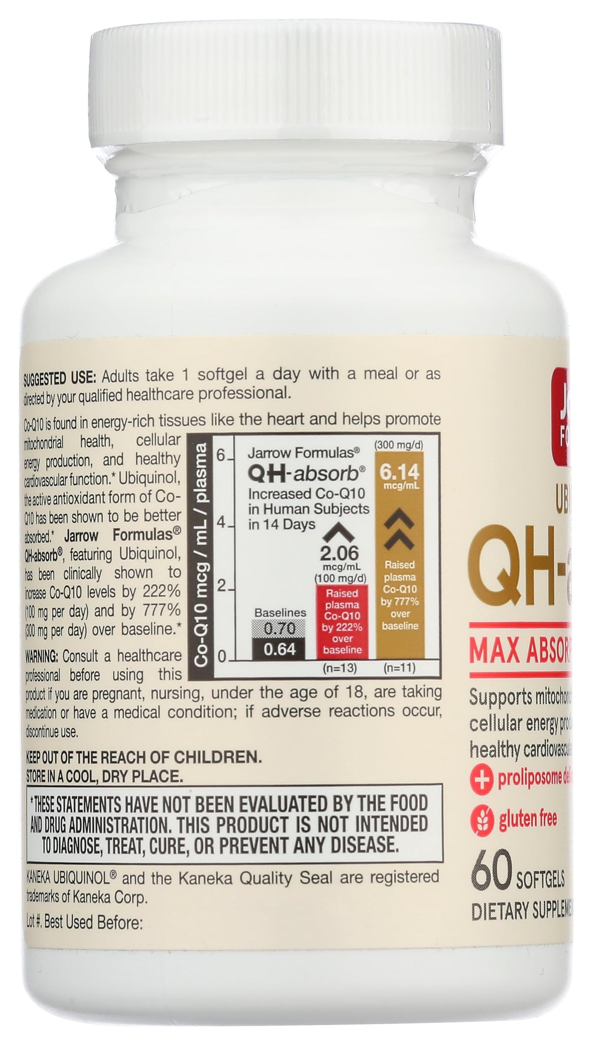 Jarrow Formulas Ubiquinol QH Absorb 200mg - 60 Softgels - image 4
