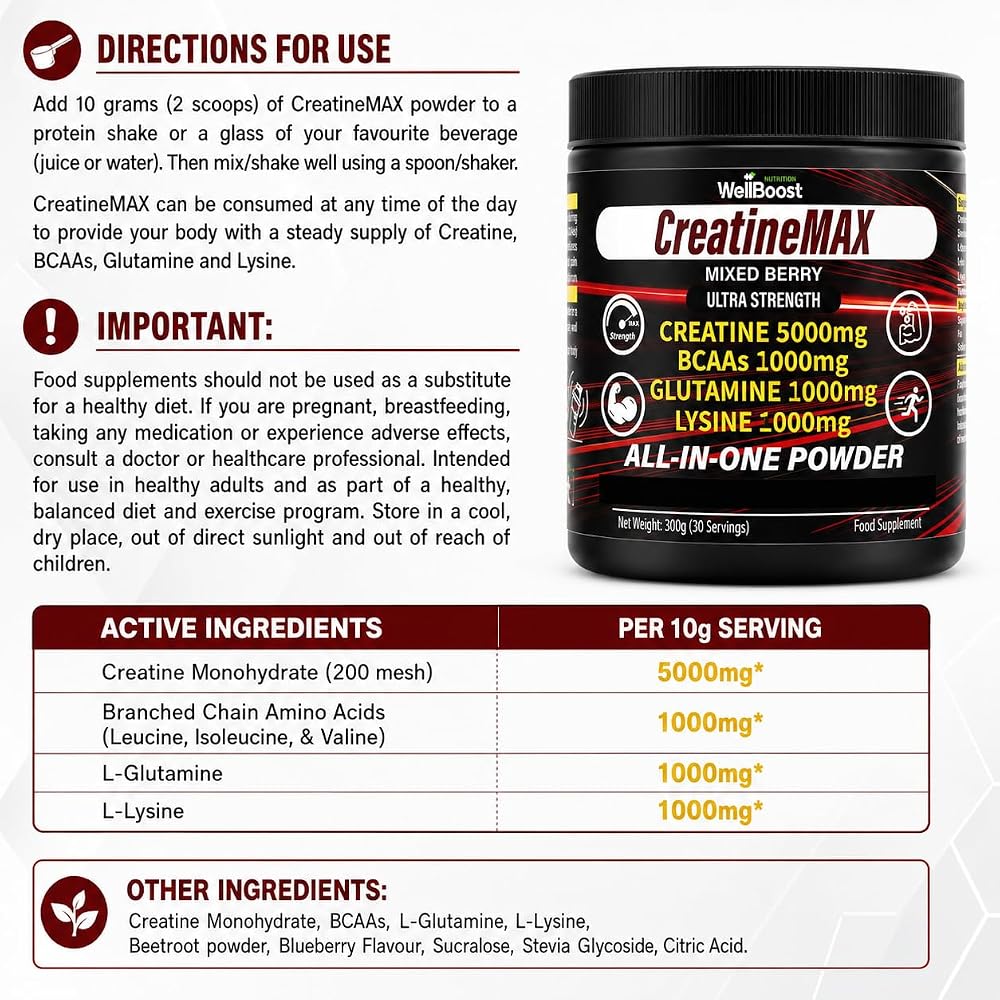 WellBoost CreatineMAX Powder Creatine Monohydrate - 300g - image 6