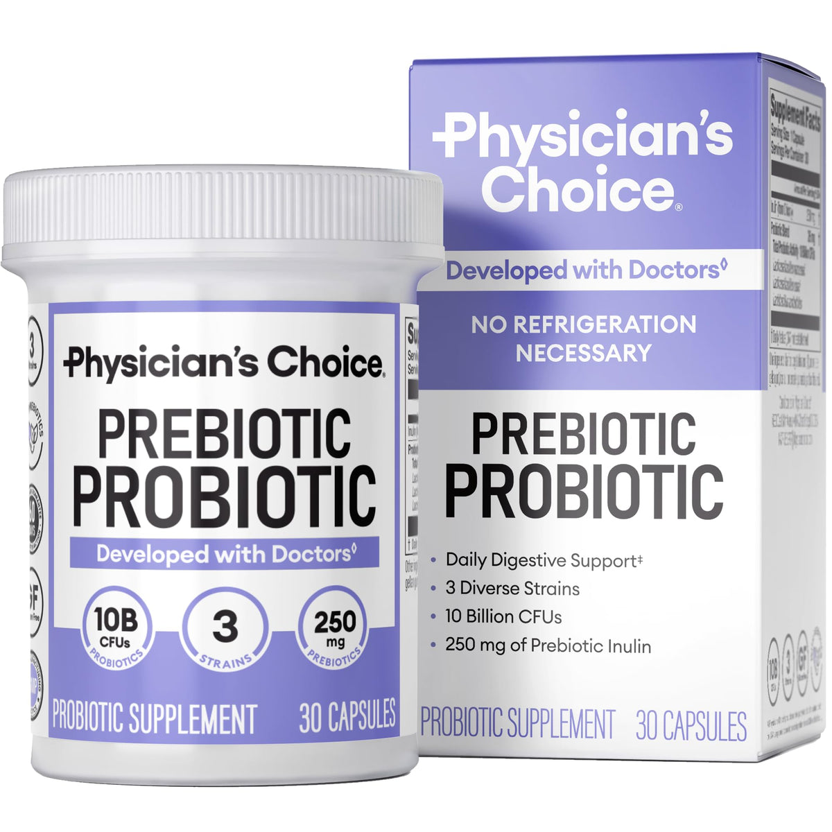 Physician's CHOICE Prebiotic-Probiotic Multi-Strain - 30 Capsules
