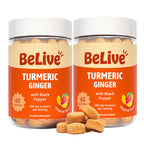 BeLive Turmeric and Ginger Gummies - 500mg - Joint and Mobility