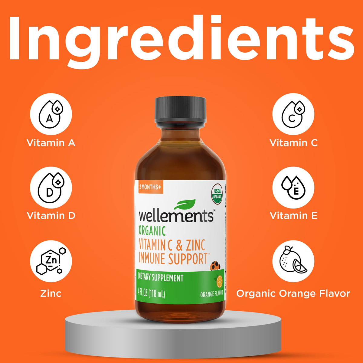 Wellements Organic Kids Immune Support Syrup Vitamin C & Zinc - 4 Fl Oz - image 4