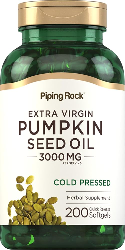 Piping Rock Pumpkin Seed Oil Softgel Capsules - 200 Count