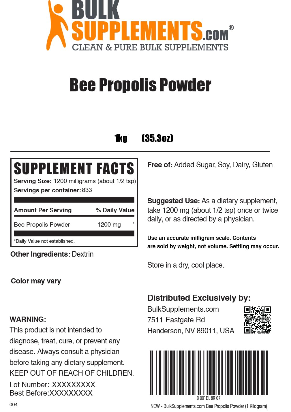 BulkSupplements.com Bee Propolis Powder