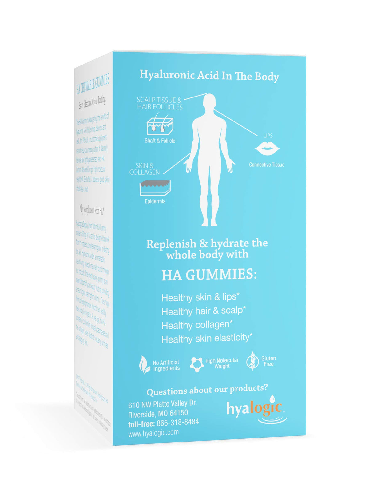 Hyalogic Beauty from Within Hyaluronic Acid Gummies - 60 Gummies - image 3