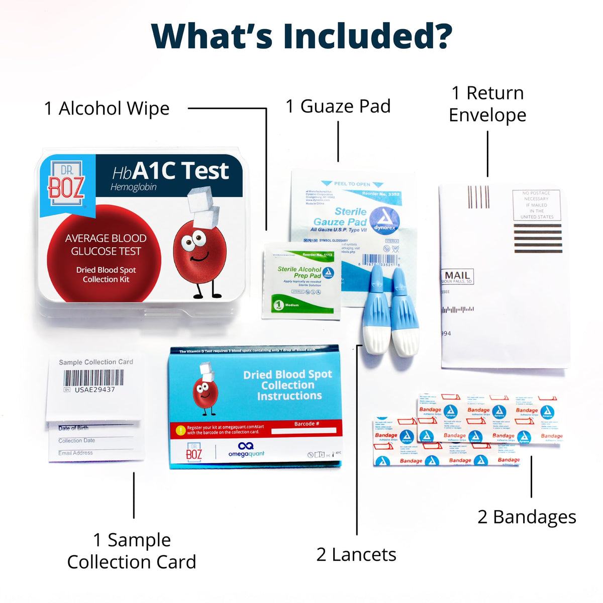 Dr. Boz At-Home A1C Blood Test Kit - 1 Test - image 3