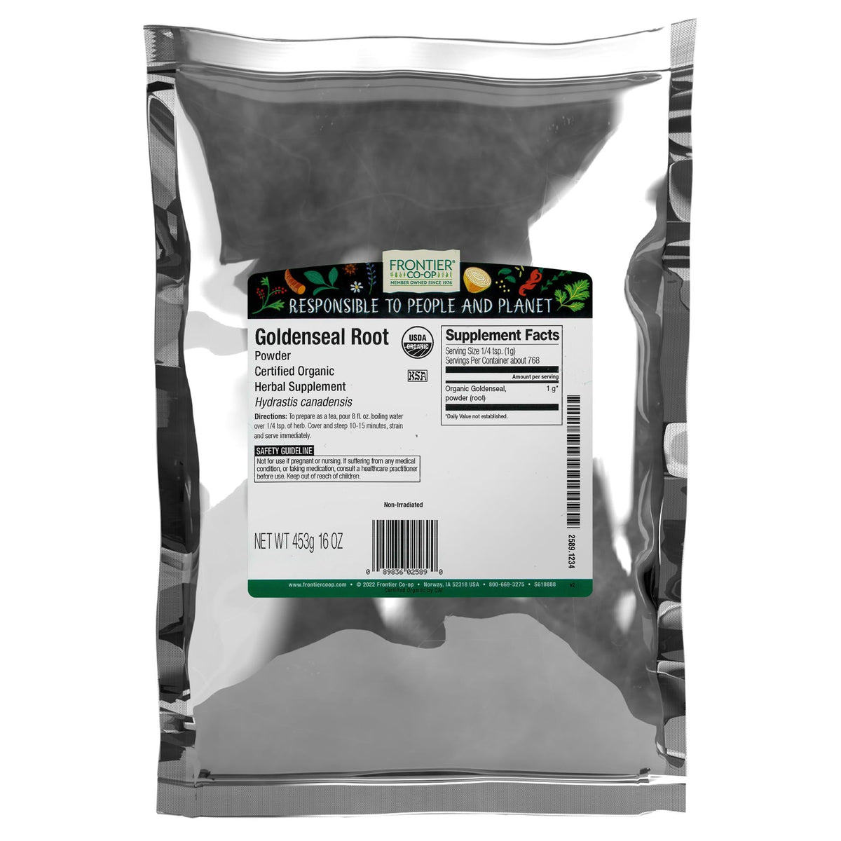 Frontier Co-op Organic Goldenseal Root Powder - 4 oz