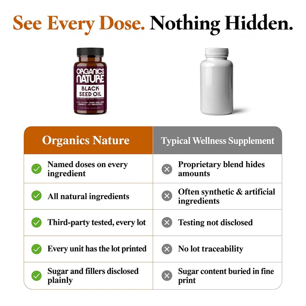 ORGANICS NATURE Black Seed Oil 1000mg - image 6
