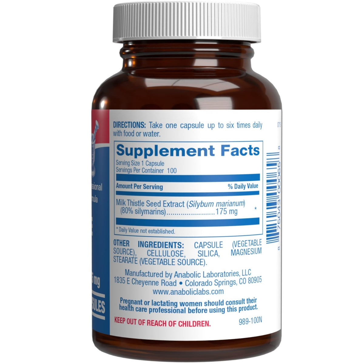 Anabolic Laboratories Silymarin Milk Thistle Extract - 100 Capsules - image 3