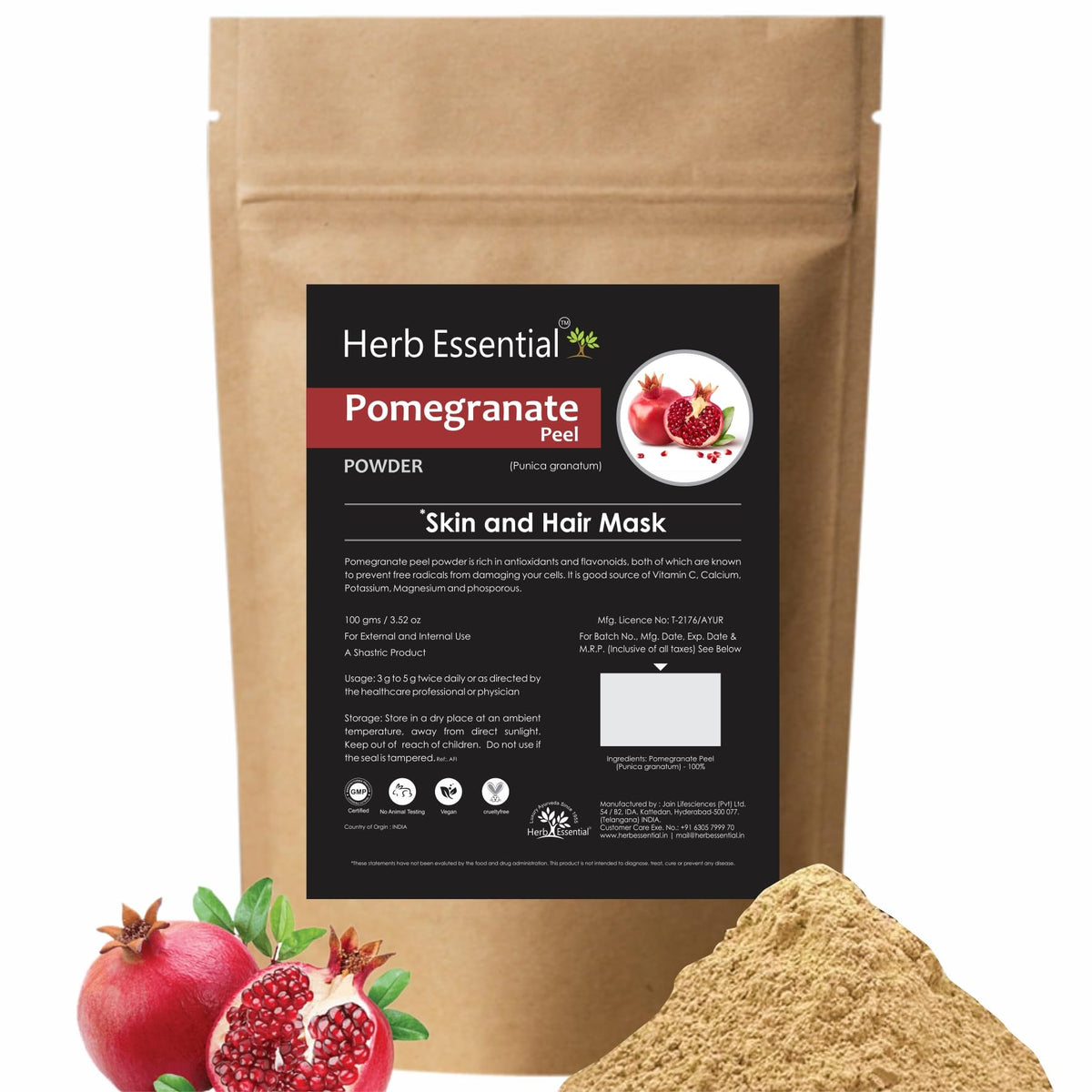 Herb Essential Pomegranate Peel Powder - 7.05 oz - image 4
