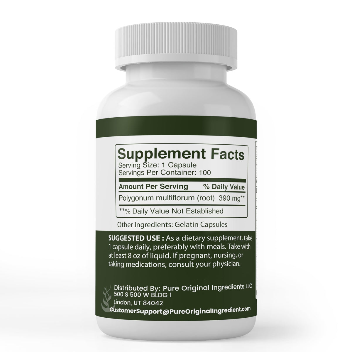 PURE ORIGINAL INGREDIENTS Fo-Ti Extract Capsules - 100 Count - image 4