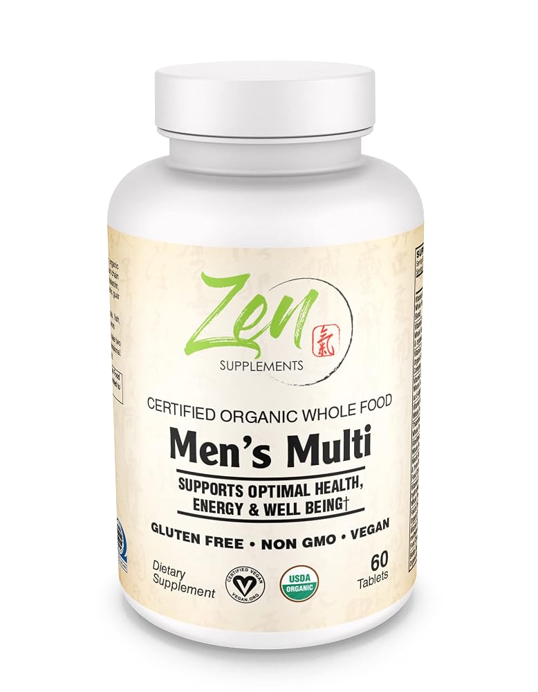 Zen Supplements Whole Food Organic Men's Multivitamin - 60 Tablets