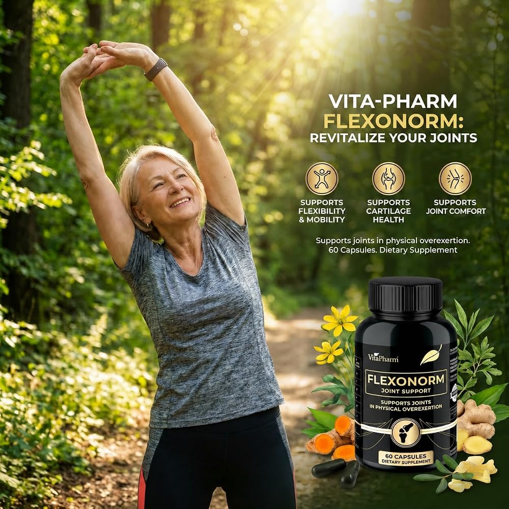 VitaPharm Flexonorm Joint Support Supplement Glucosamine Complex - 60 Capsules - image 7