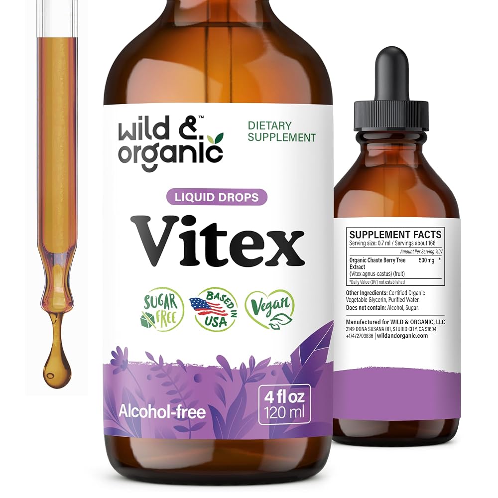 Wild & Organic Vitex Supplement for Women - Organic Chasteberry