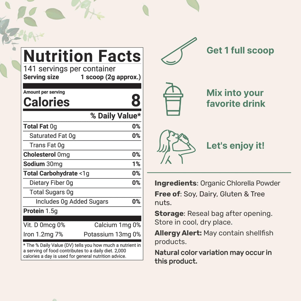 Micro Ingredients Organic Chlorella Powder - 10 Ounce - image 2