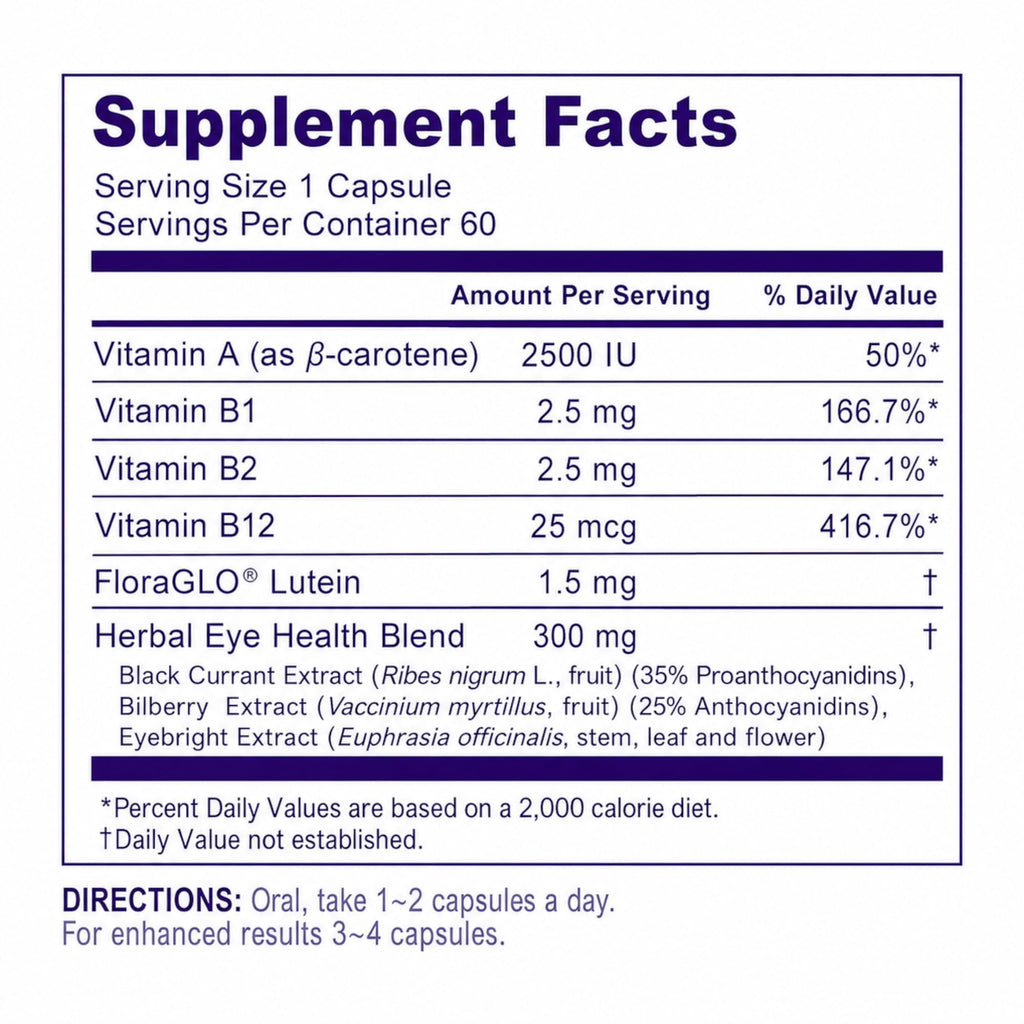 LOVITA Eyes Care Vitamin A & FloraGLO Lutein Complex - 60 Capsules - image 6
