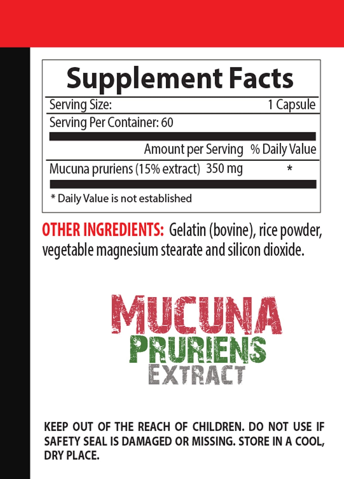 VIP Vitamins Mucuna Pruriens Extract Brain Support - 60 Capsules - image 5