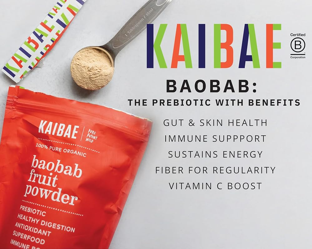 KAIBAE Organic Baobab Powder for Immune & Gut Health - 8 oz - image 2
