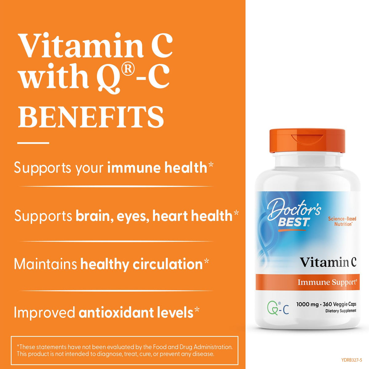 Doctor's Best Vitamin C 1000mg Immune Support - 360 Vegetarian Capsules - image 2