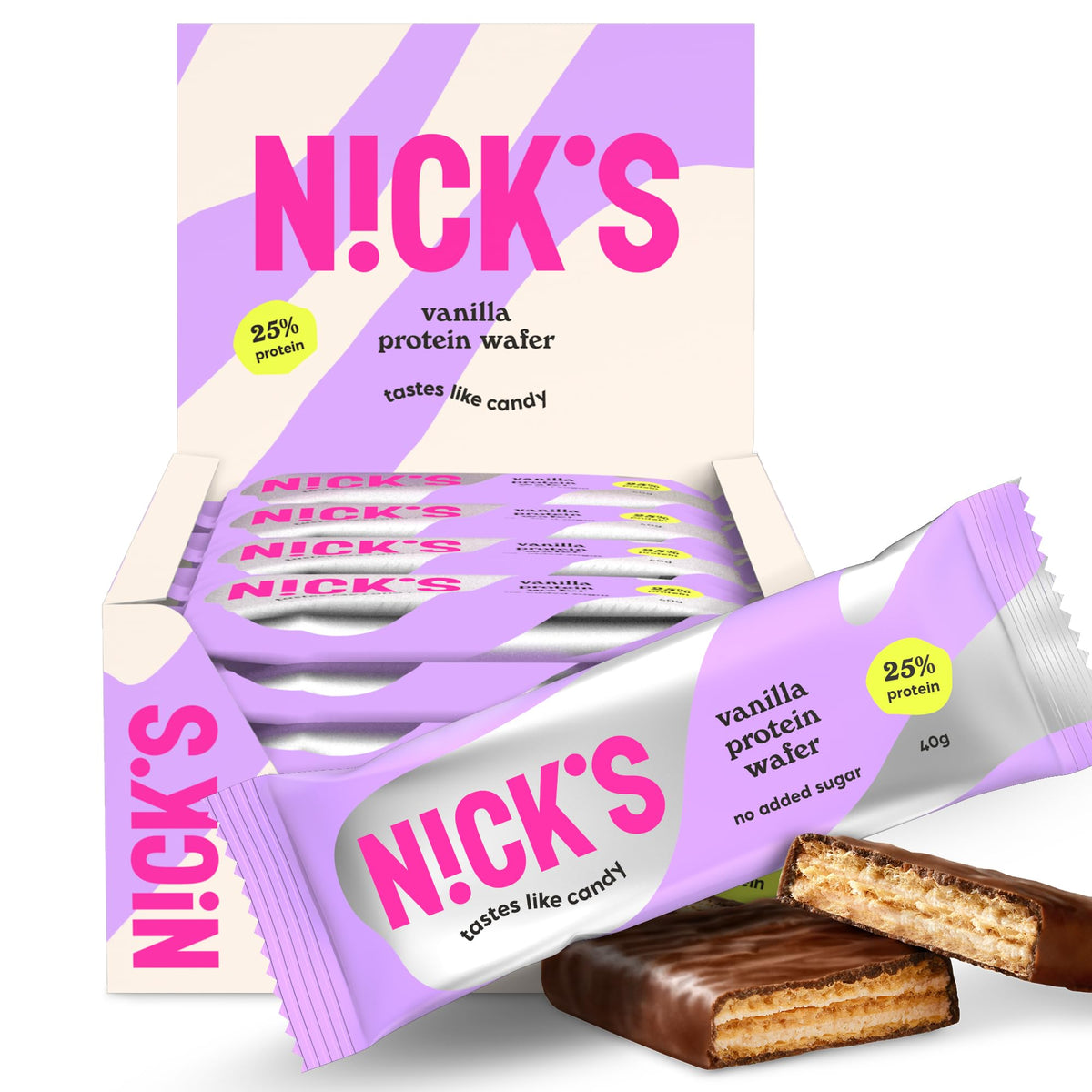 N!CK'S Protein Wafer Bar Vanilla - 24 Bars