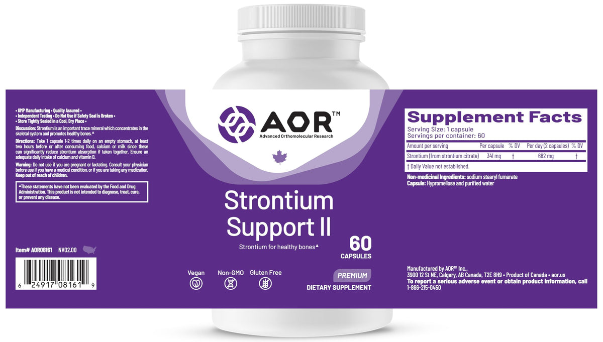 AOR Strontium Support II Bone Density Supplement - 60 Vegan Capsules - image 9