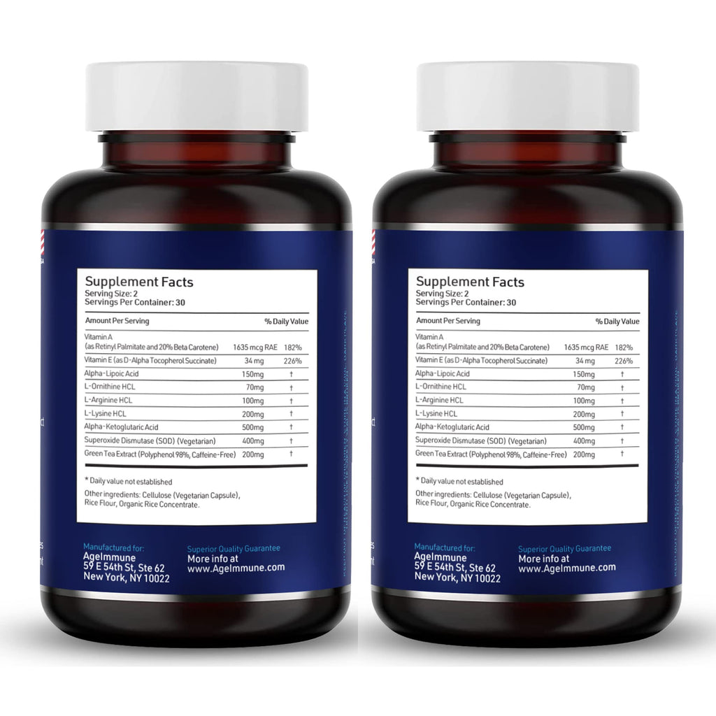 AgeImmune SOD Antioxidants Complex Healthy Aging Supplement - image 4