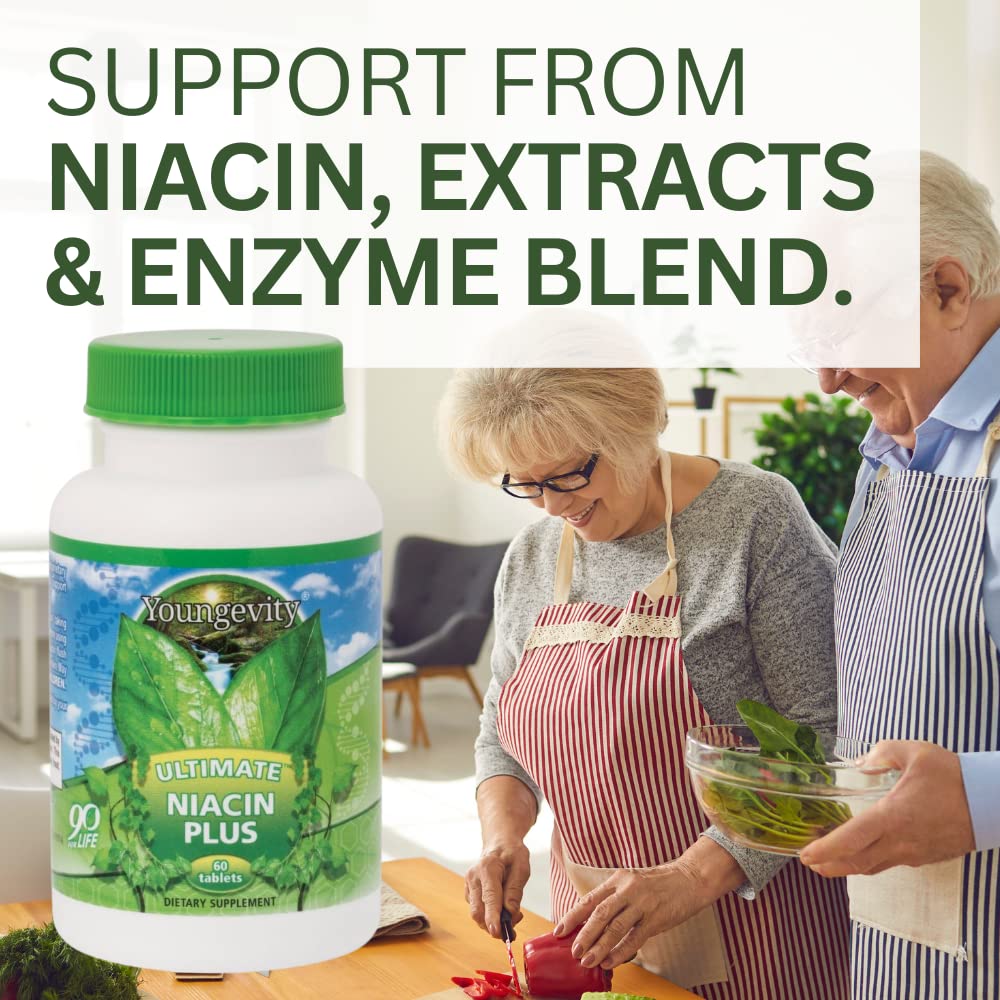 Youngevity Ultimate Niacin Plus 500 mg Cardiovascular Support - 60 Tablets - image 5