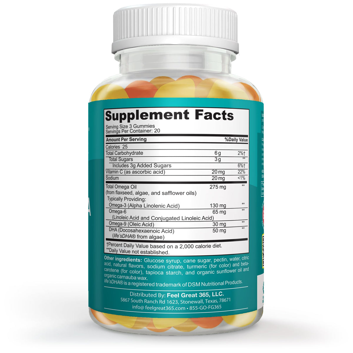 The Feel Great Vitamin Company Omega 3 6 9 + DHA Gummies - 60 Gummies - image 8