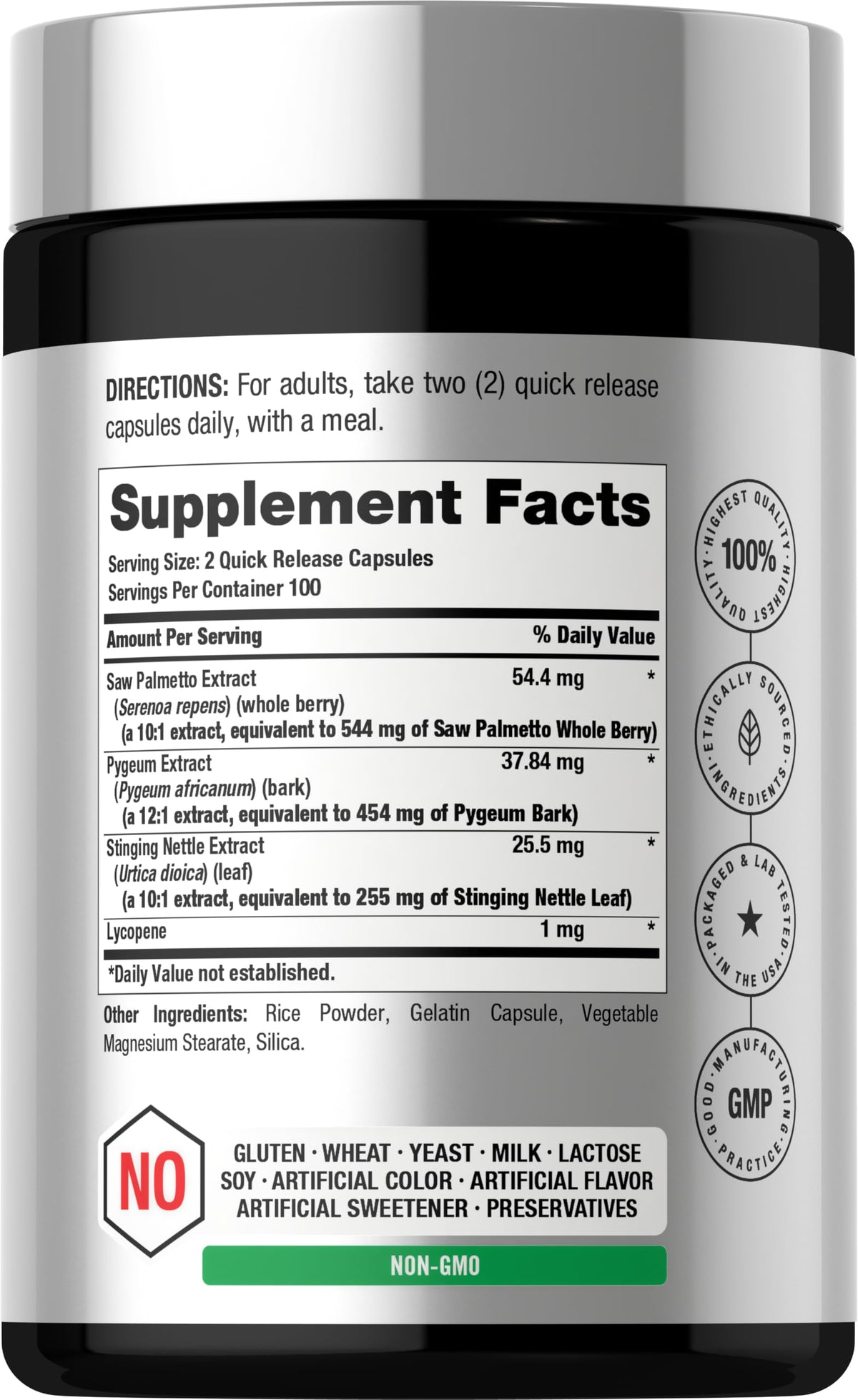 Horbäach Prostate Support Complex Herbal Supplement - 200 Capsules - image 2